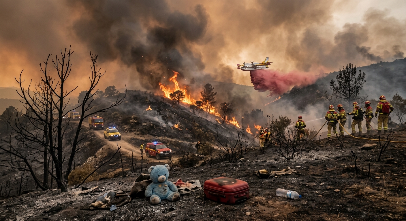 Fiery Crisis: Madrid Firefighters Tackle Inferno While Thousands Evacuate Across France and Spain!